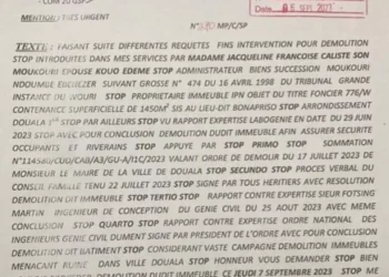 CAMEROUN : Démolition
