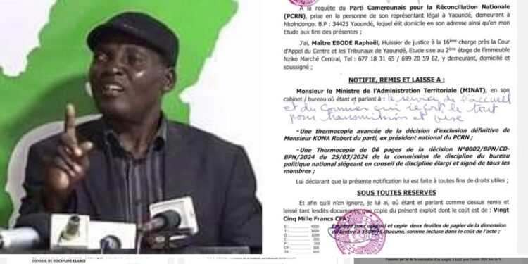 Officiel ¦ Kona Robert définition exclu du PCRN par décision du Conseil de Discipline.